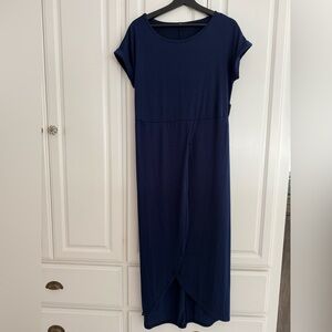 Elegant Navy Blue Women's Maxi Dress